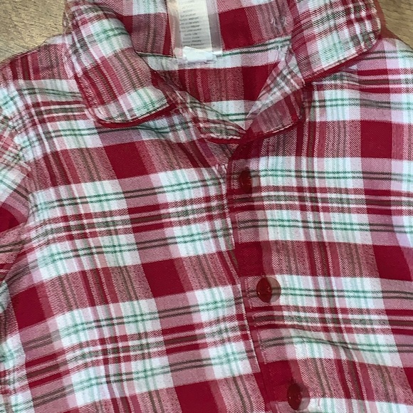 Gymboree Red plaid Lightweight brushed flannel pajama set size XS 3-4 - Picture 3 of 4